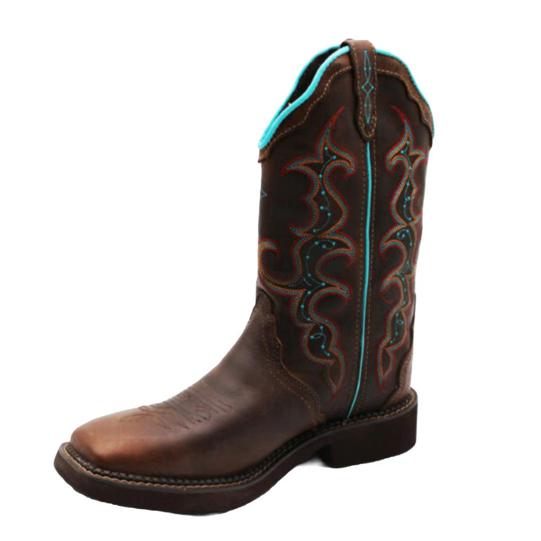  LF114 USA Men’s Western Crazy Horse Leather Square Toe Premium Boots for Cowboy Work