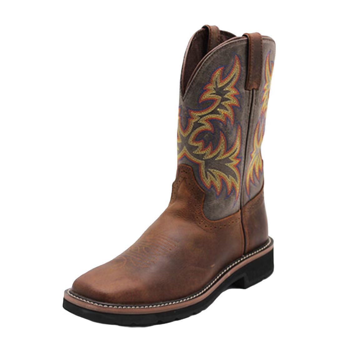  LF116 USA Men's Western Genuine Leather Square Toe Premium Boots for Cowboy Work