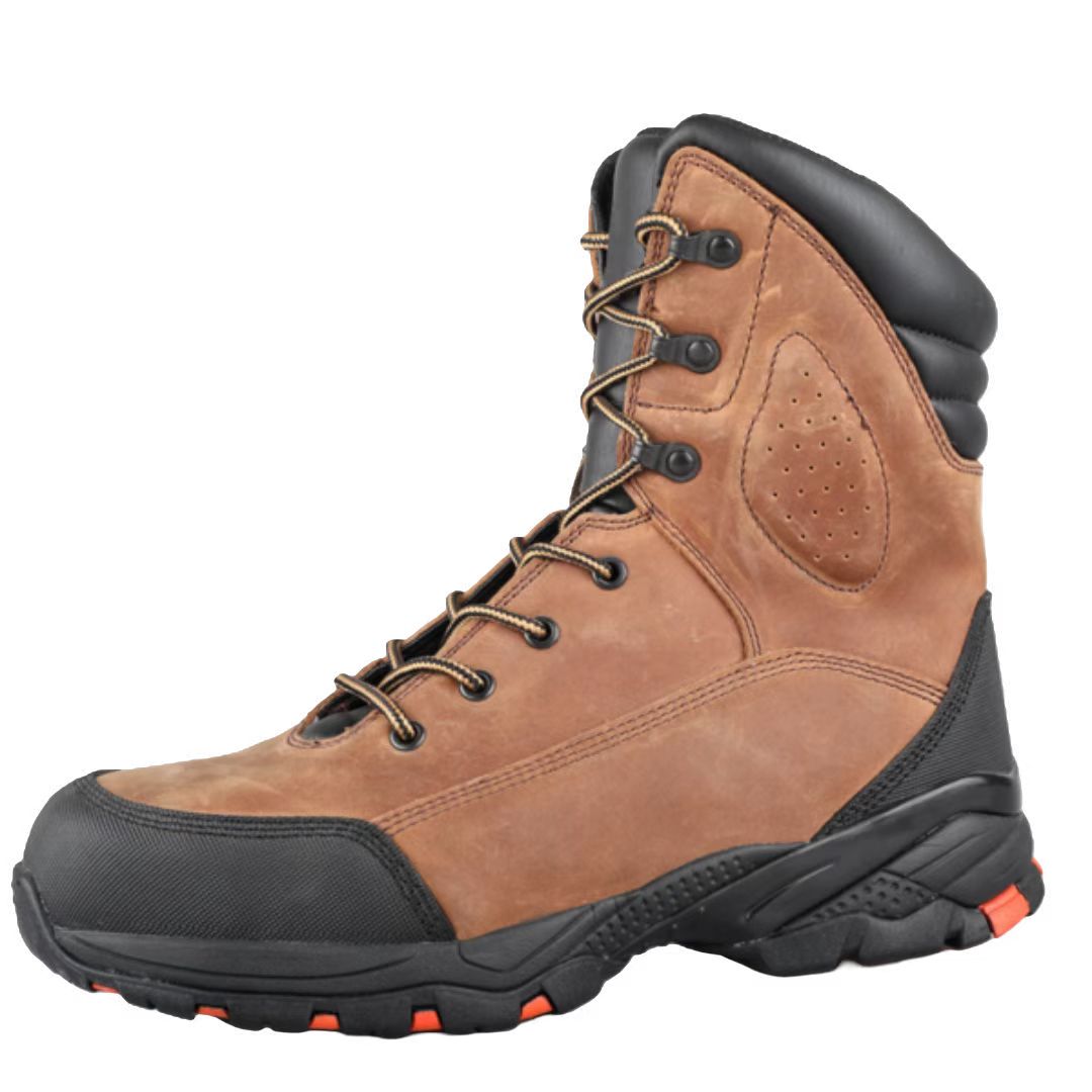 SM9011 8 Inch Industry Work Boots With Steel Toe Working Shoes For Men Nubuck Leather