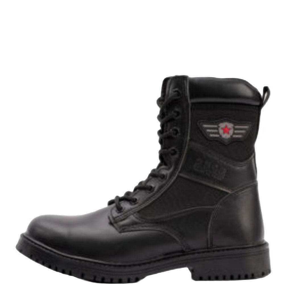  SG643 Genuine Leather Army Black Military Safety Boots